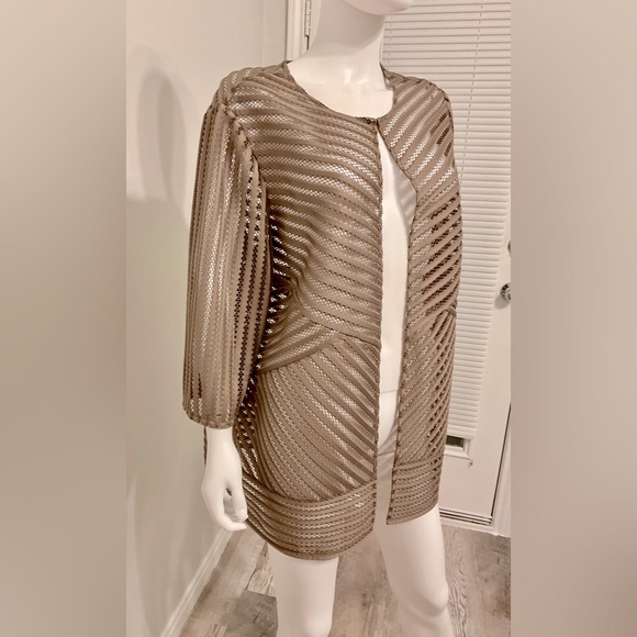 NWT Chico’s Travelers Novelty striped jacket size -3 - Picture 5 of 9